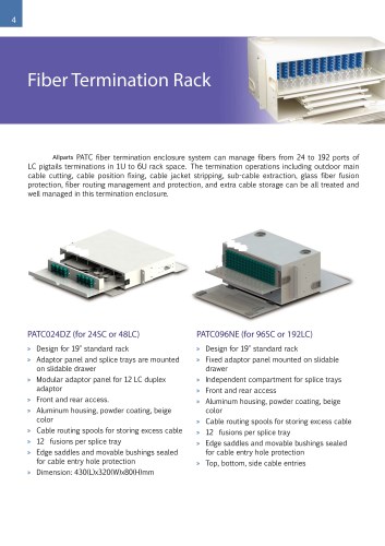 Fiber Termination Rack