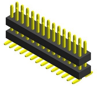 AP392B 1.00x1.00mm Dual Row Board Spacer S.M.T