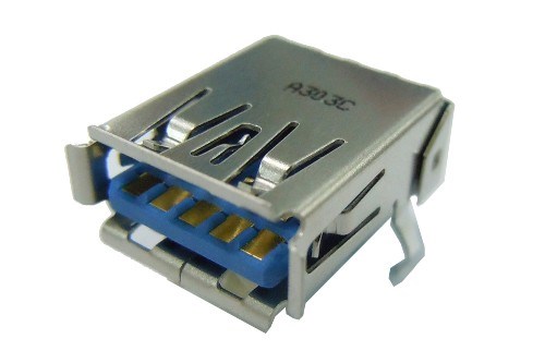 USB 3.0 A Type Single Port Receptacle R/A, Reversed, Dip Type