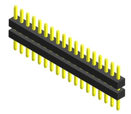 386A 1.00mm Single Row Pin Header Dip Type
