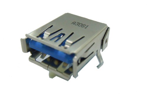 USB 3.0 A Type Single Port Receptacle R/A, Reversed, Dip Type